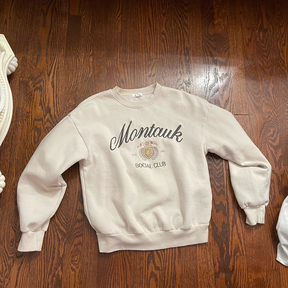 Garage Cream Crewneck Sweater